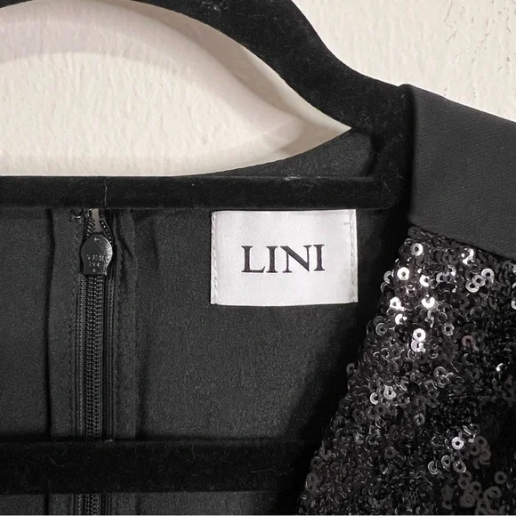 NWT LINI Black Stella Sequined Jumpsuit - Picture 9 of 10